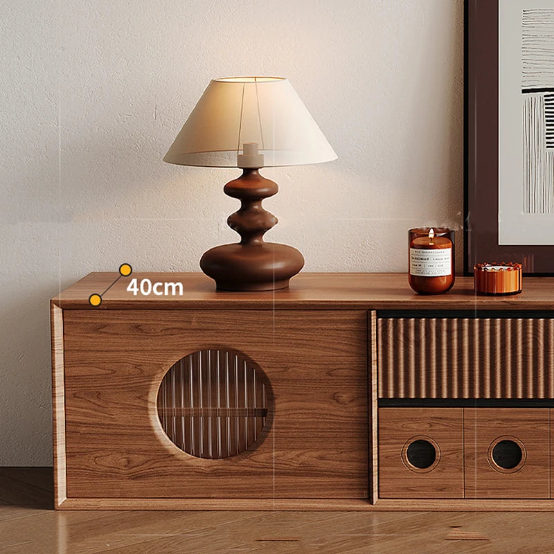 Luxury Wooden Storage Cabinet Tall Modern Design Drawers Display Cabinet Retro Aesthetic Mobili Soggiorno Living Room Furniture
