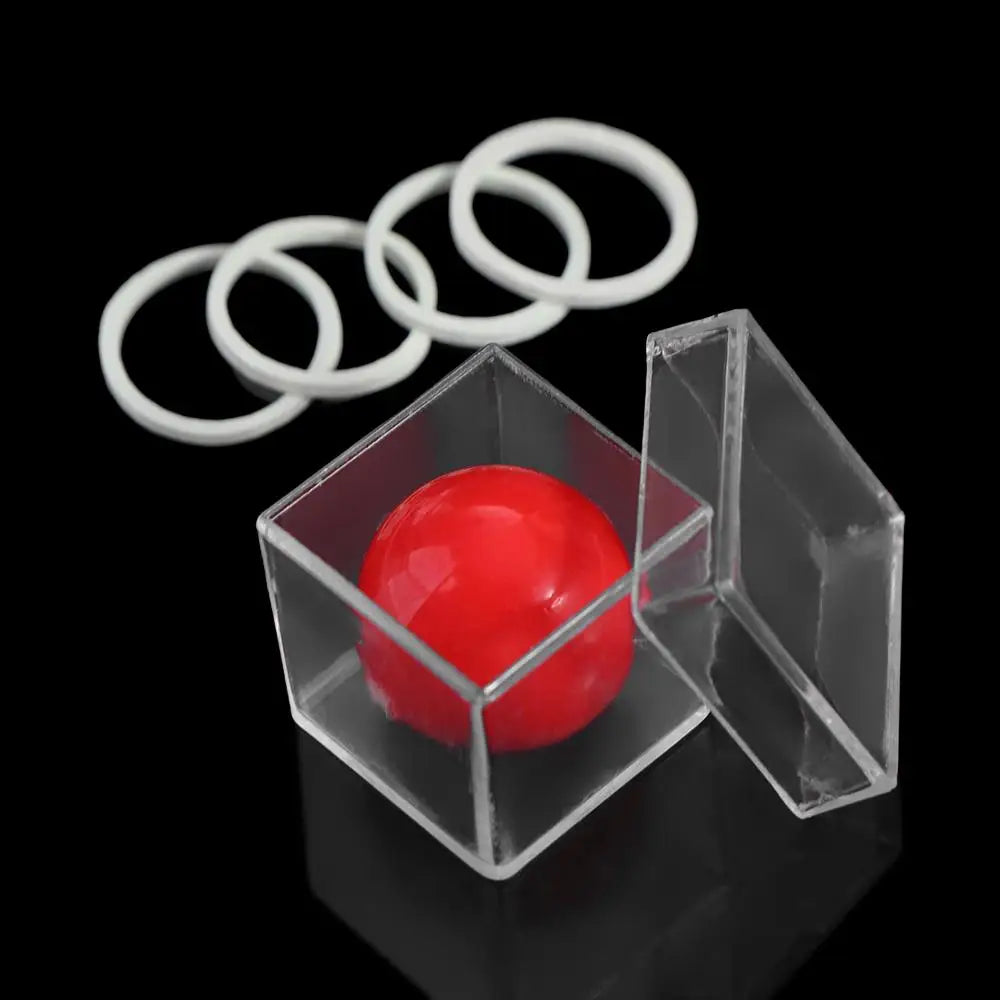 Illusion Magic Clear Ball Through Box Magician Game Gimmick Props Ball Penetrate Box Mentalism Plastic Magic Tricks Street Stage