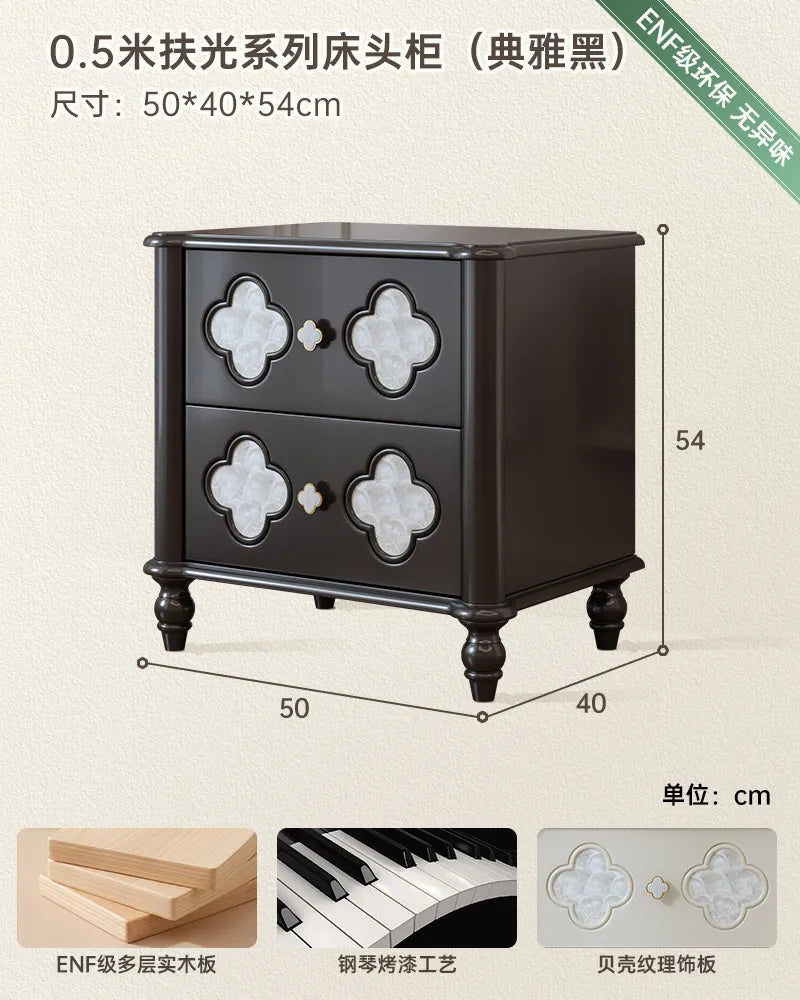Decor Aesthetic Bedside Table Modern Wood Nightstands Cabinet Storage Nordic Design Comfortable Bedroom Room Furniture Home