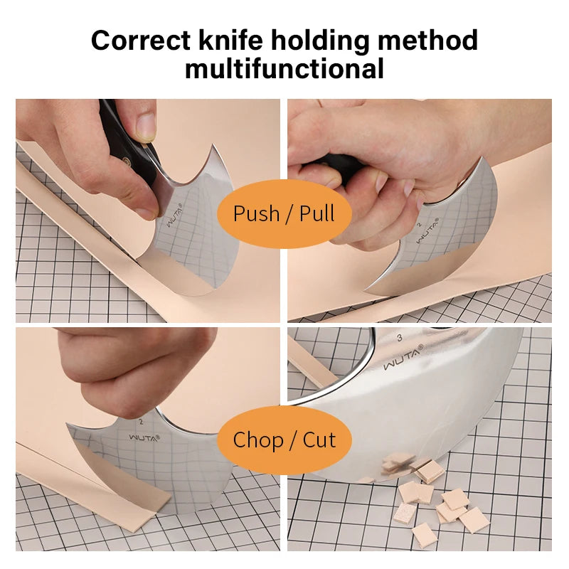WUTA Professional Leather Cutter Ultra Sharp Round Head Craft Skiving Cutting Thining Tools DIY Handmade Senior Leather Tools