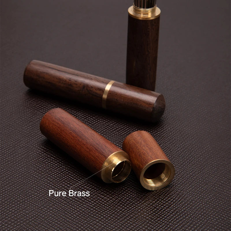 WUTA 1 Pc Durable Needles Storage Case Wooden Box Needles Bottle Sandalwood Needlework Storage Wood Case Toothpick Holder Box