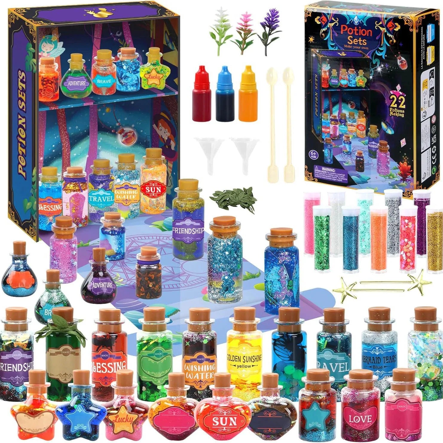Little Magician DIY Magic Potions Kit Color Changing Freezing Witches Brew Science Experiment Toy for Kids Christmas Gift