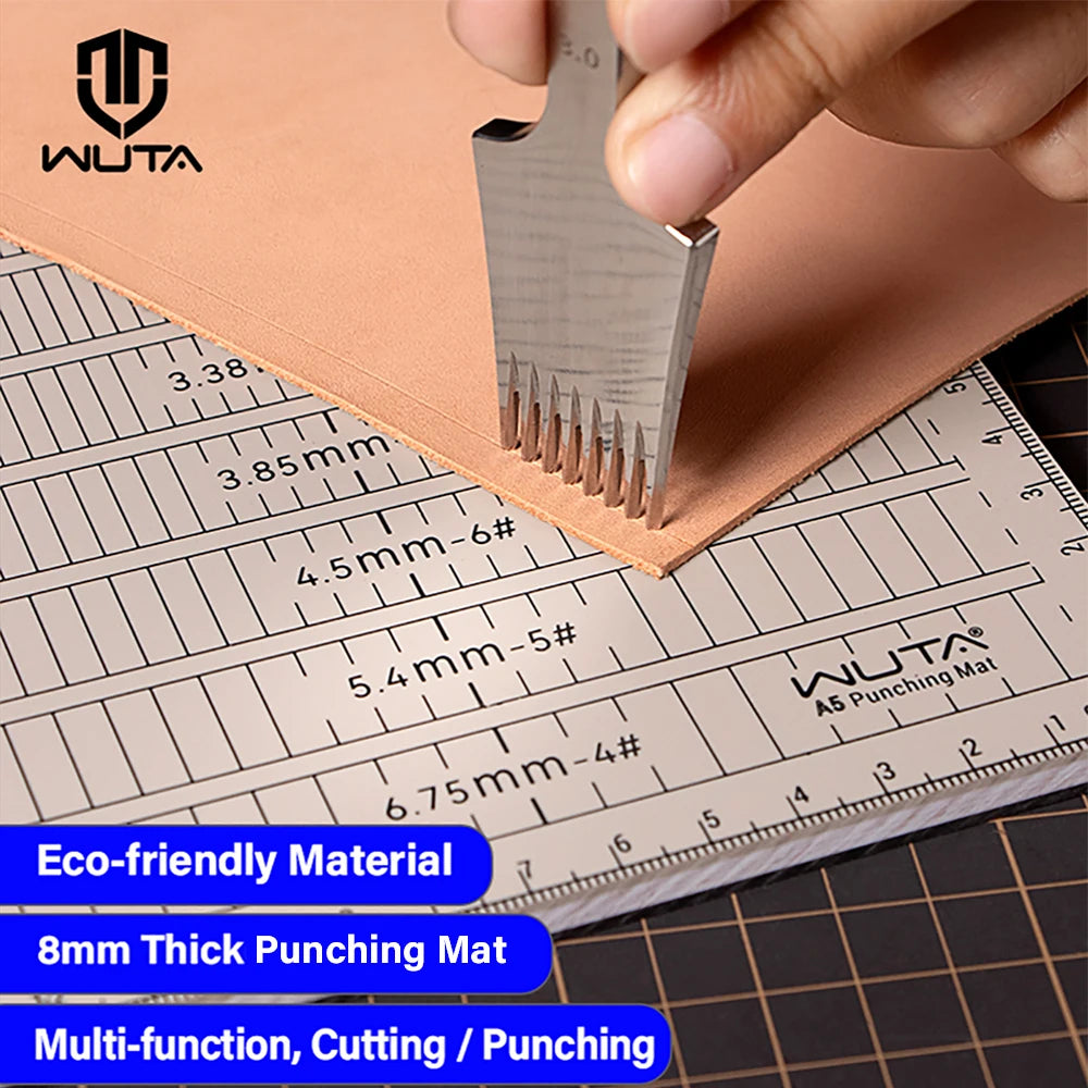 WUTA Professional 8mm Thicken Leather Punch Mat A4 / A5 Tools Cutting Mat, Punching Board,DIY Engraving Pad, Carving Knife Table