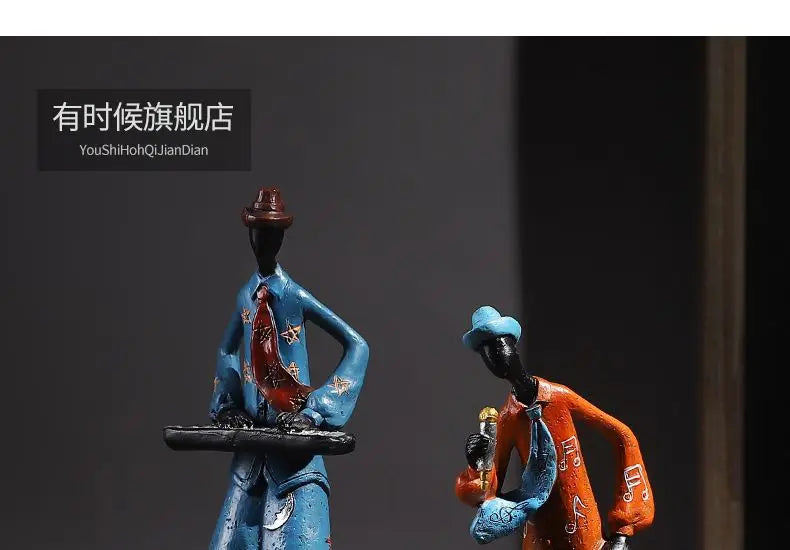 Wine Cabinet Decoration Western The Band Characters Retro Ornaments Niche European Home Living Room Porch Bookcase Furnishing