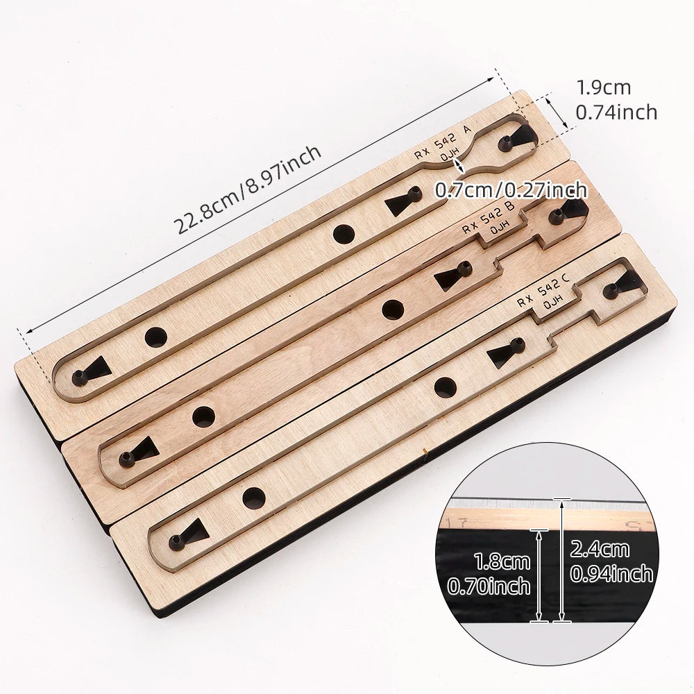 1pc Precision Leather Crafting Knife Mold - Long Handle, Steel Cutting & Stamping Template For Diy Leather Bag Straps