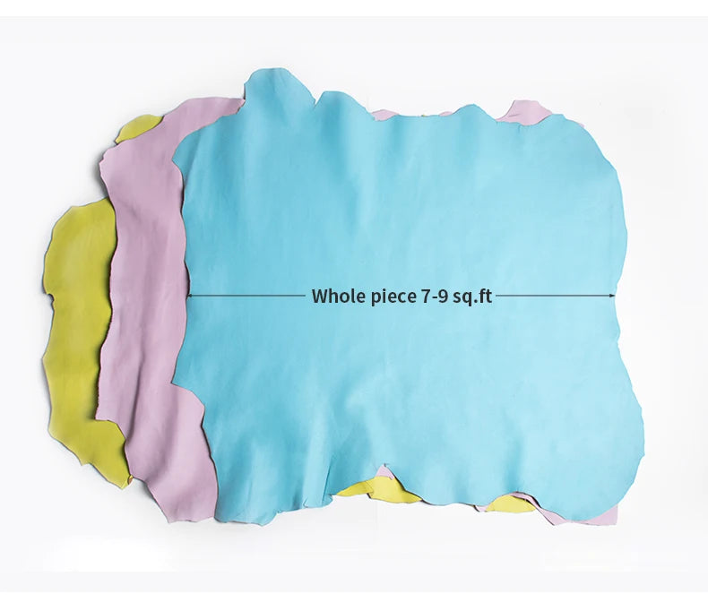 WUTA 6-10 square feet Vegetable Tanned Goatskin Leather Whole Goat Skin Genuine Leather No Holes & Cut for Arts Craft