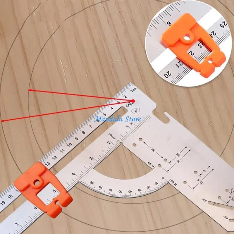 U2JC 90 Degree AngleRuler Woodworking Square Ruler for Carpenter Multifunction Woodworking Tools Detachable AngleGauge