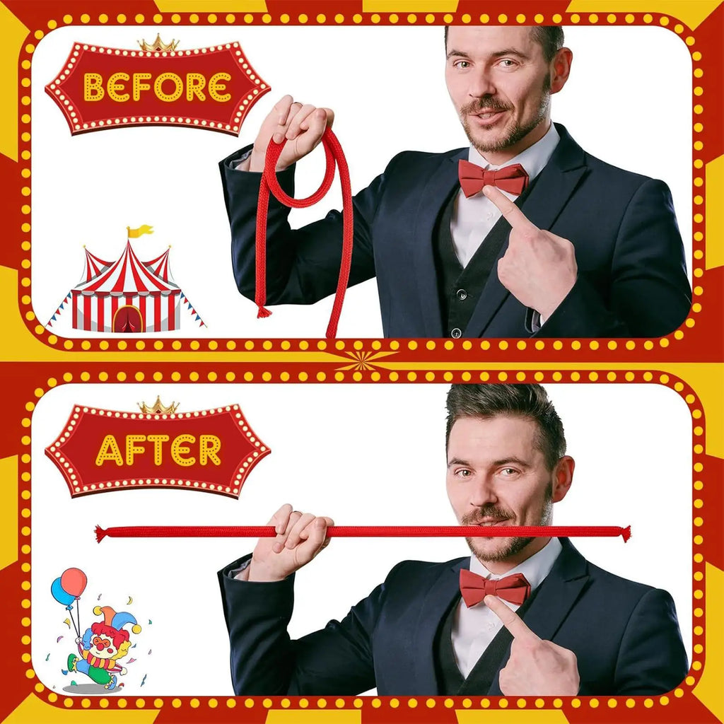 Magic Rope Optical Illusion Gimmick Tool for Tricks Creative Magic Tricks Funny Rope Easy to Do Magic Shows Magic Prop