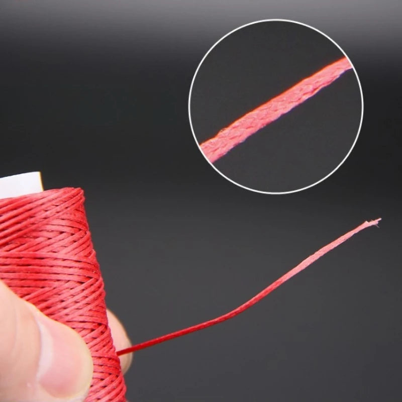 1pc 150D Flat Waxed Thread Diameter 0.8mm DIY Leather Specialized Thread Durable No Stripping Leather Sewing Utensils