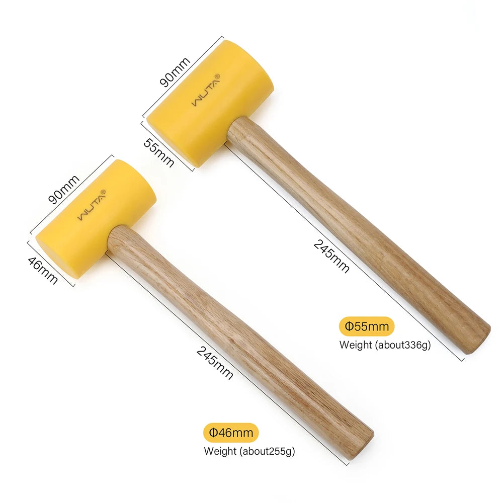 WUTA 1PC Multifunctional Leather Craft Hammer Rubber Mallet Maul Carving Tool For DIY Stamping Punching 46mm 55mm Leather Tools