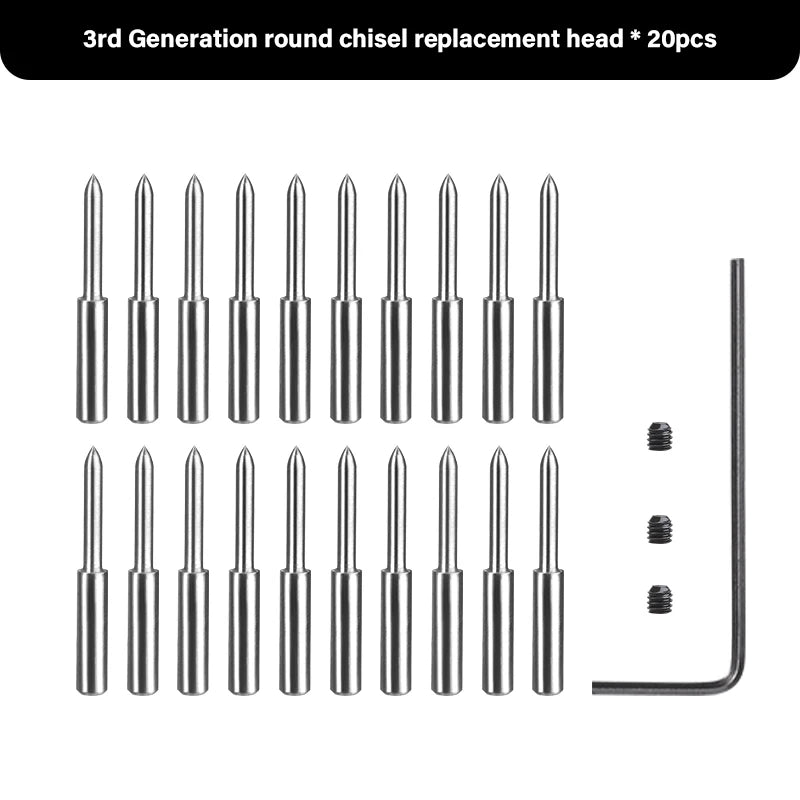 WUTA 2nd Generation Sharp Head Replaceable Pricking Iron Removable Round Hole Punch Leather Craft Chisel DIY Leather Tools