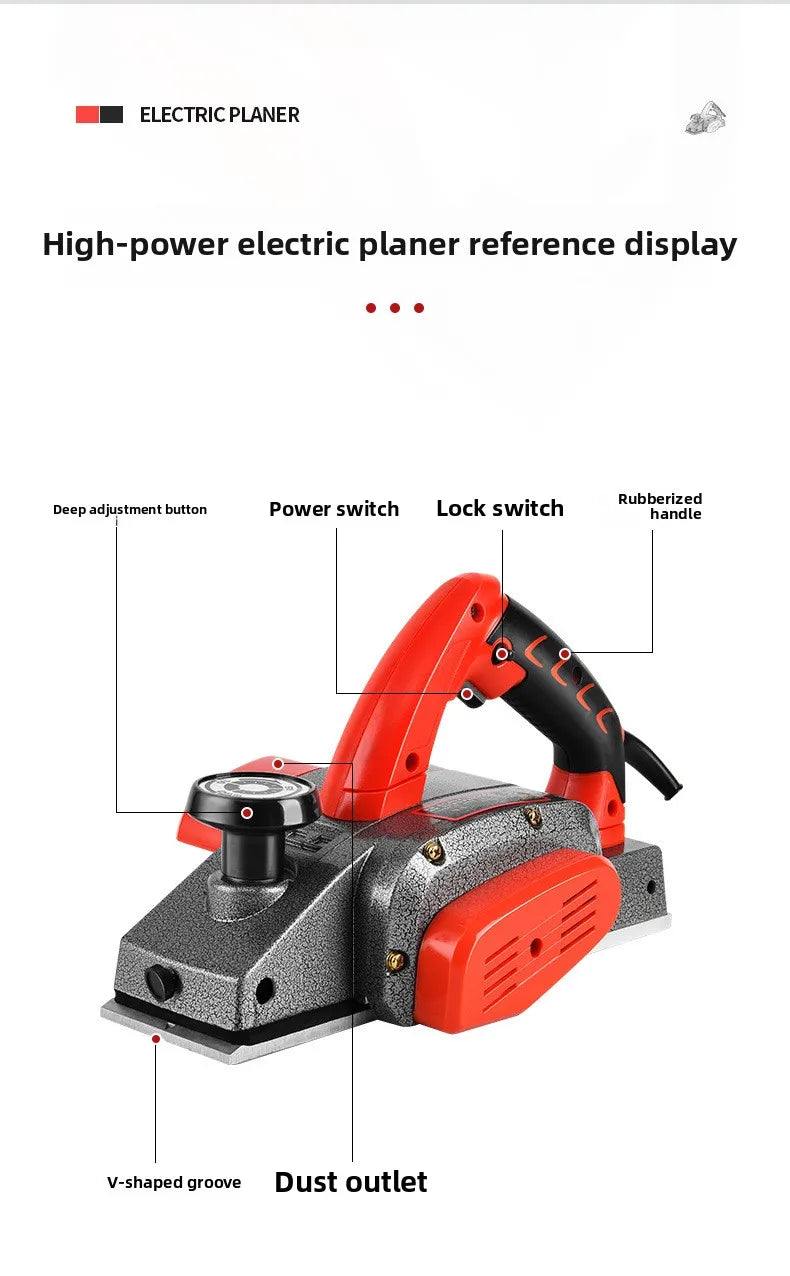 220V Woodworking Portable Electric Router Wood Milling Carving Slotting Household Press Planer 2000W  Cutting Board Planer