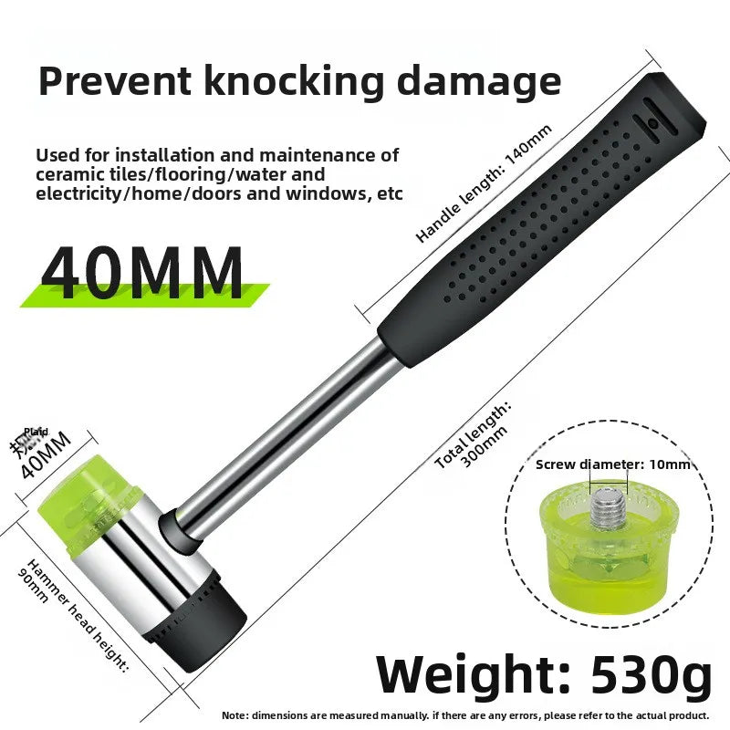 Rubber Hammer Installation Hammer Sticker Brick Laying Floor Tile Tool Multi Functional Woodworking Home Decoration Tool