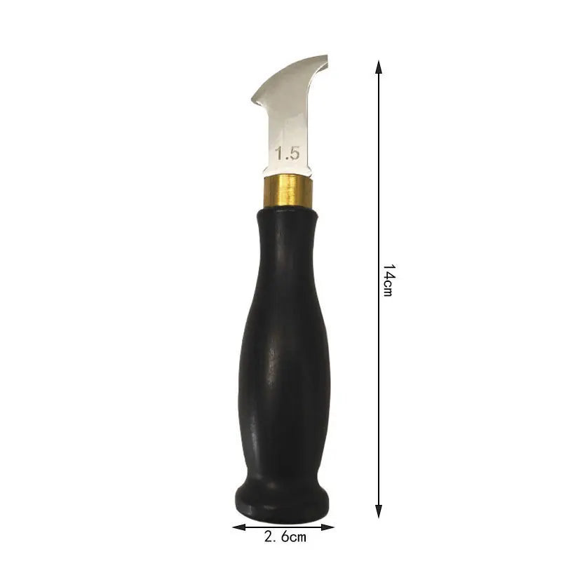 1-2.5mm Leather Edge Creaser Leathercraft Edge Creasing Tool, Edge Marking Leather Craft Black Wood Handle Tools hot cold press