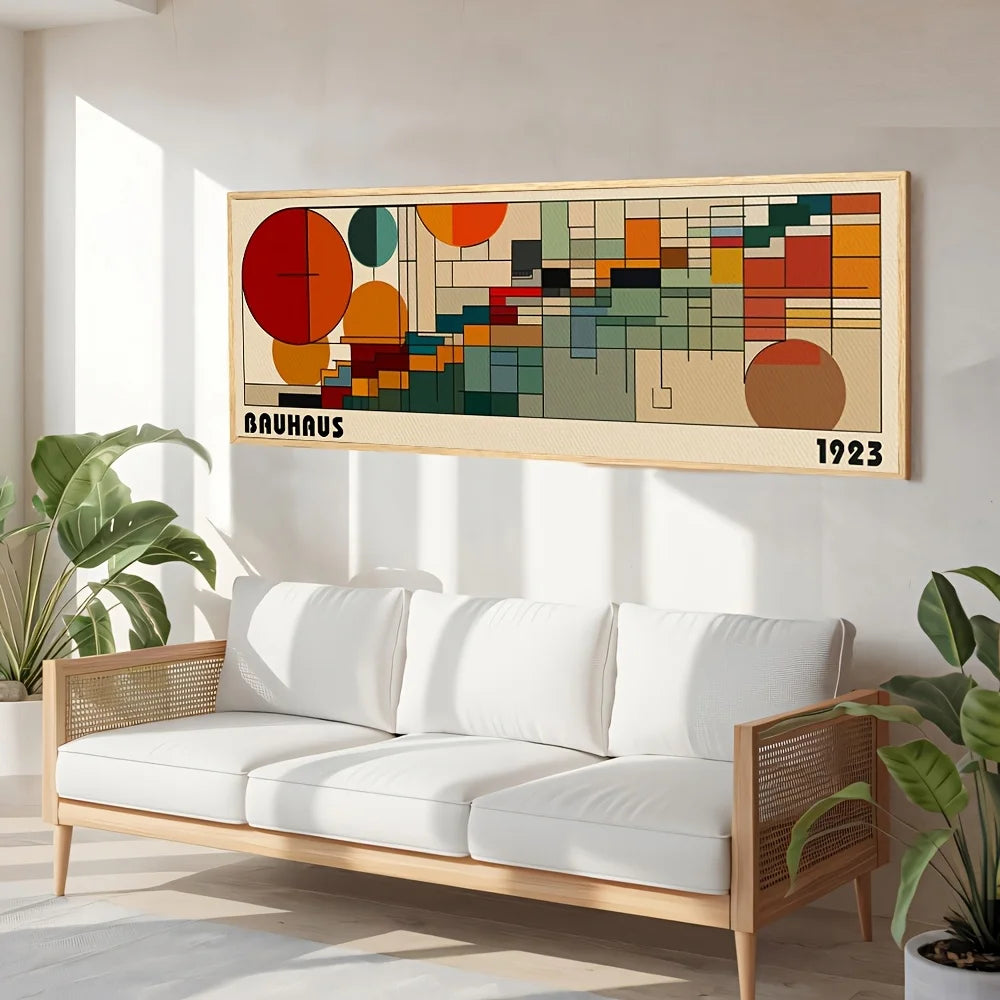 Bauhaus 1923 Art Abstract Canvas Prints Poster Japanese Retro Large Horizontal Art Prints Wall Art Home Decor Art Poster Gifts
