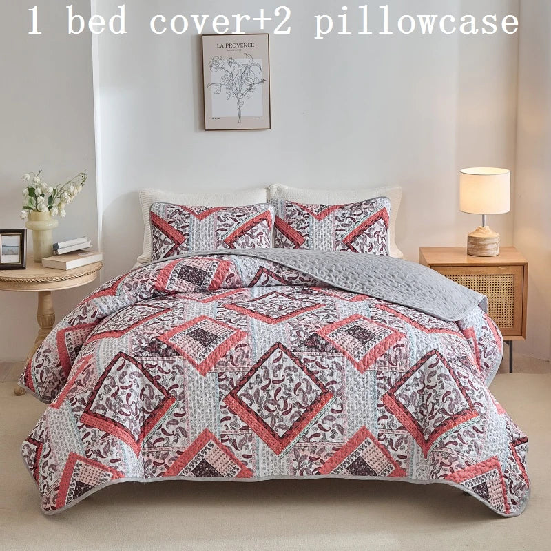 Bedspreads & coverlets for All Seasons Soft Bedspreads Quilt Bedding Set with Pillow Shams Queen King Coverlet Blanket Bed cover