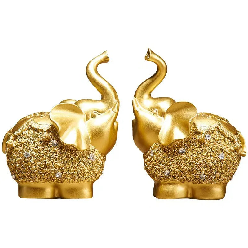 Elephant ornaments, living room wine cabinet, TV cabinet, creative home decor, entrance soft decorations, gifts, office