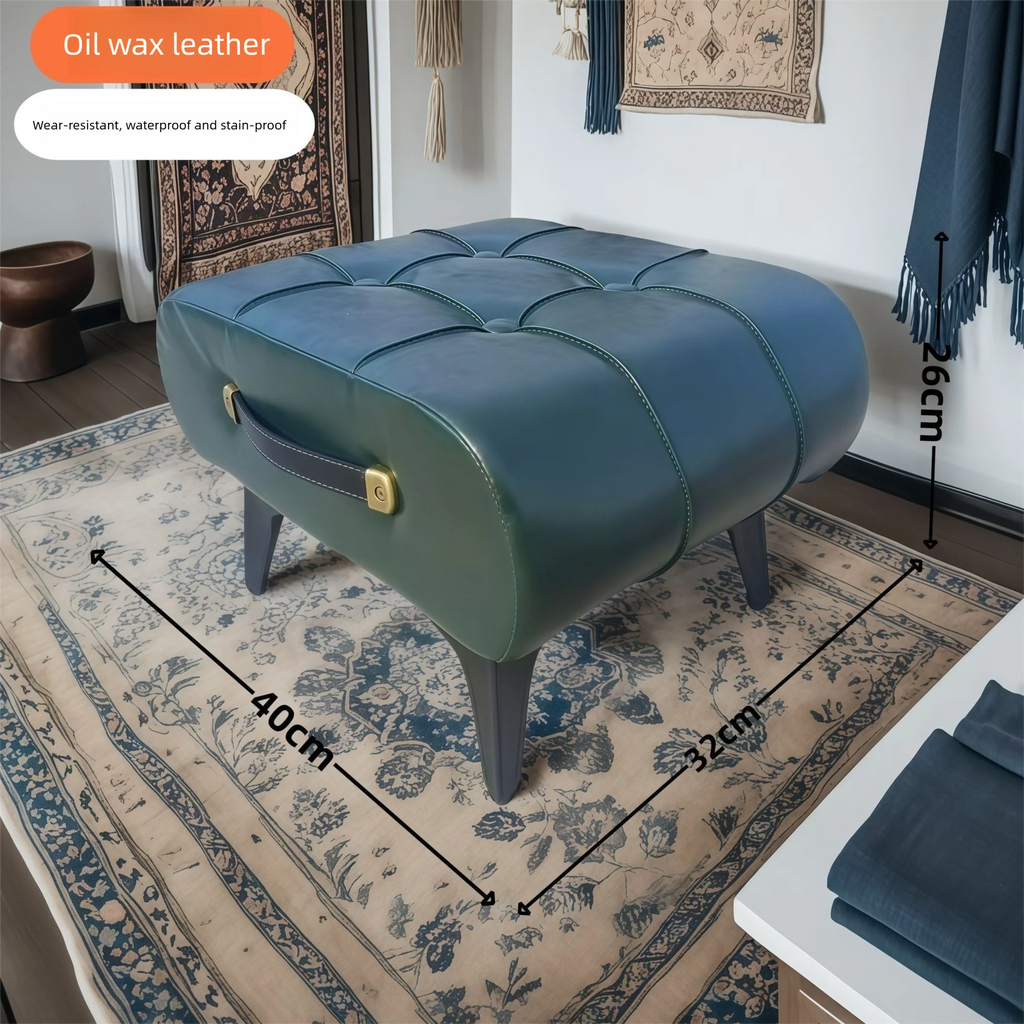 Home doorstep stool, luxurious coffee table, low stool, sofa, living room, simple soft seat for entry