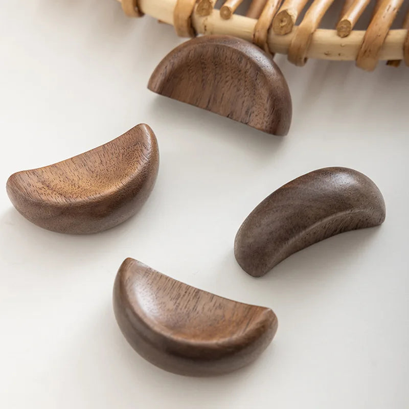 Log Color Cabinet Pulls Cabinet Door Handle Wardrobe Door Modern Simple Wooden Solid Wood Children's Cabinet Drawer Handle