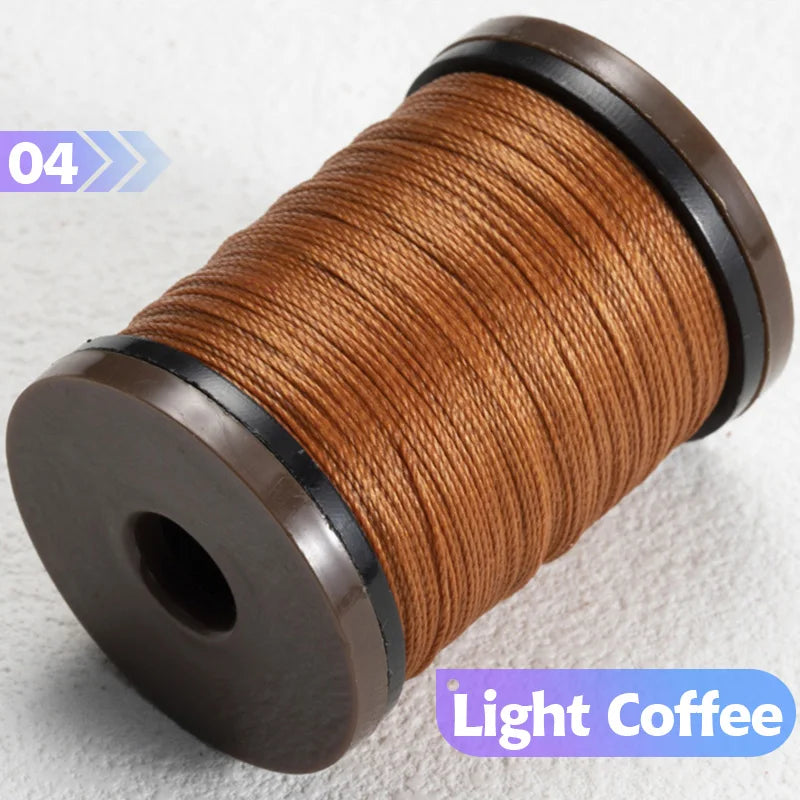 0.4/0.5/0.6mm Round Waxed Thread Circular Leather Sewing Waxing Thread for Manual Sewing and Jewelry Craftsmanship