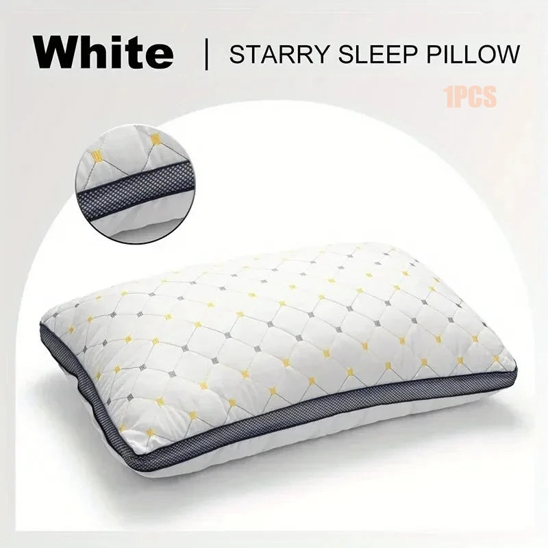 Polyester Pillow Insert for Adults - Hotel & Home Use Soft White Rectangular Bedding Core Durable Pillow for Dorm & Household