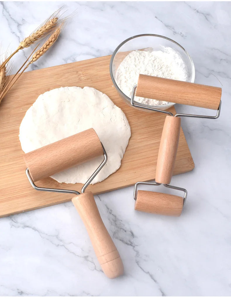 Wooden Rolling Pins For Baking, Pizza Dough Roller, Not Easy To Crack, Non-Stick Wood Pastry Roller, Essential Kitchen Utensils