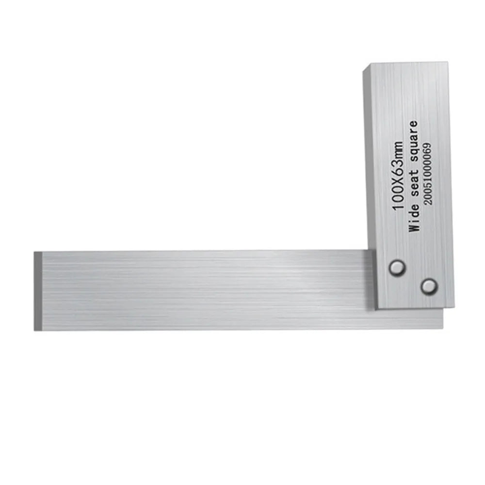 4-inch high-precision wide-base right-angle ruler, 90-degree angle ruler, woodworking hardware measuring tool with case
