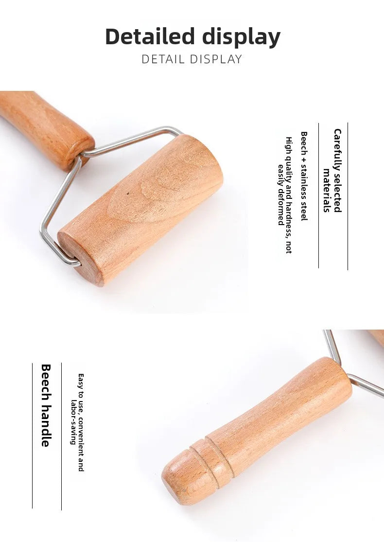 Wooden Rolling Pins For Baking, Pizza Dough Roller, Not Easy To Crack, Non-Stick Wood Pastry Roller, Essential Kitchen Utensils