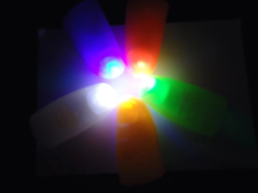 Magic Thumbs Light Toys for Adult Magic Trick Props Blue Light Led Flashing Fingers Halloween Party Toys for Children