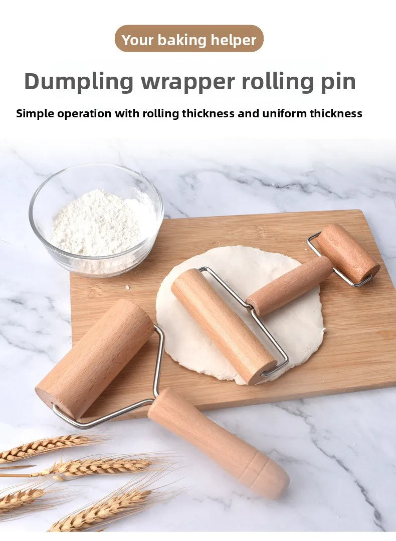 Wooden Rolling Pins For Baking, Pizza Dough Roller, Not Easy To Crack, Non-Stick Wood Pastry Roller, Essential Kitchen Utensils