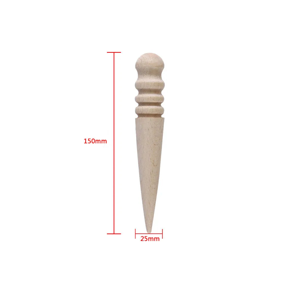 Wood Leather Solid Wood Round Burnishing Edge for Polished Edge Leather Craft Working Tool Craft Kit
