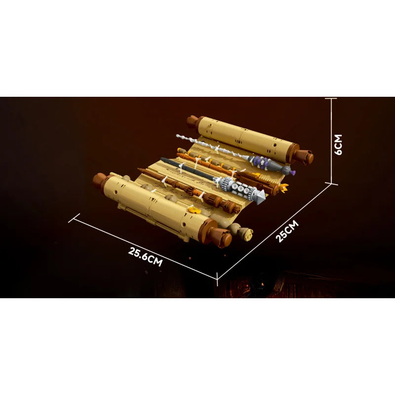 Magic Wand, Wizard’s Robe Model, Assembled Mini Brick Toy, Birthday Gift for Children and Adults.