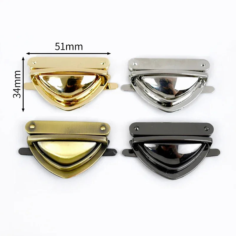 Deepeel 2Pcs Metal Lock Buckles for Women's Bags Turn Twist Locks Shoulder Bag Decor Closure Latch Clasp DIY Hardware Accessory