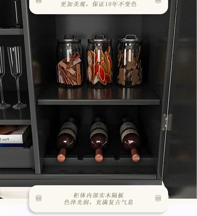 Organizer Storage Living Room Cabinets Wood Trendy Decoration Aesthetic Display Cabinet Sideboard Modern Vitrine Home Furniture