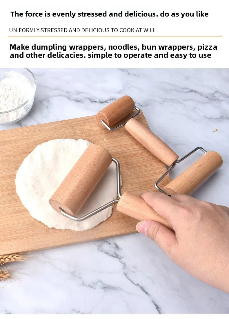 Wooden Rolling Pins For Baking, Pizza Dough Roller, Not Easy To Crack, Non-Stick Wood Pastry Roller, Essential Kitchen Utensils