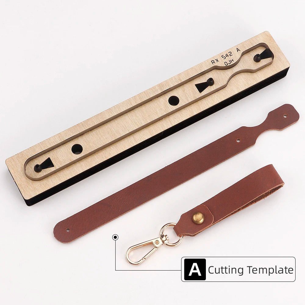 1pc Precision Leather Crafting Knife Mold - Long Handle, Steel Cutting & Stamping Template For Diy Leather Bag Straps