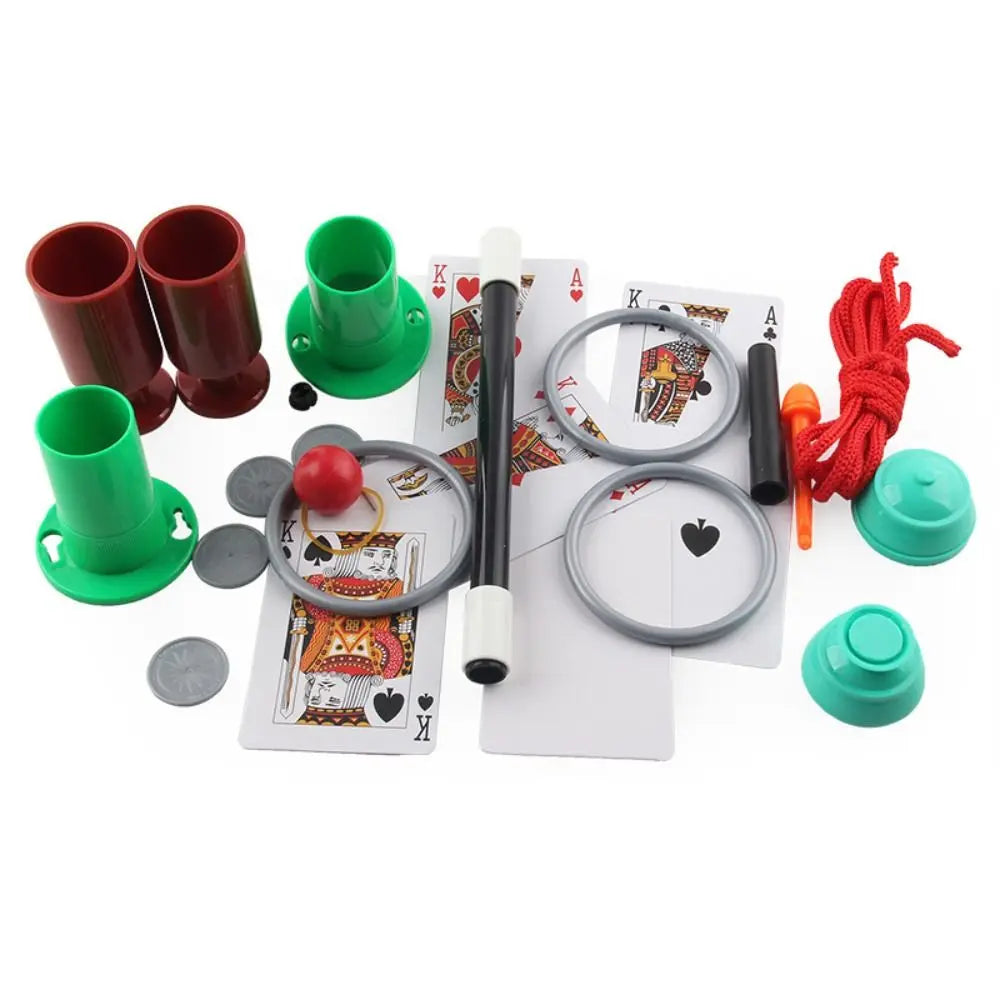Puzzle Simple Magic Prop Beginners Magic Kit Set for Kids Exciting Magician Tricks Performance Show with Instruction Manual