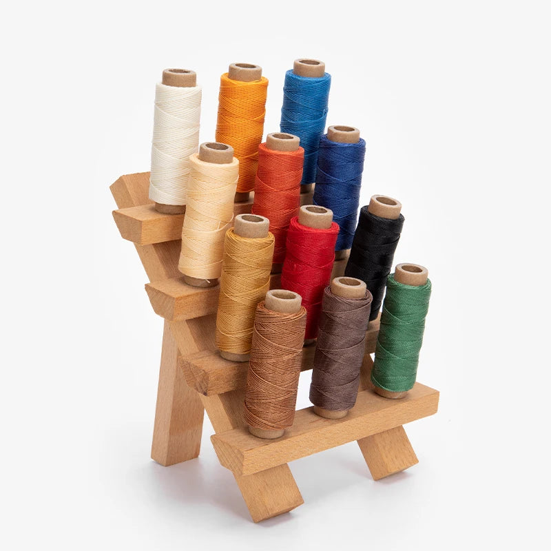 WUTA Leather Waxed Thread Round Polyester Sewing Threads Leather Craft Hand Stitching Line DIY Bracelet Thread Repair Work Cord