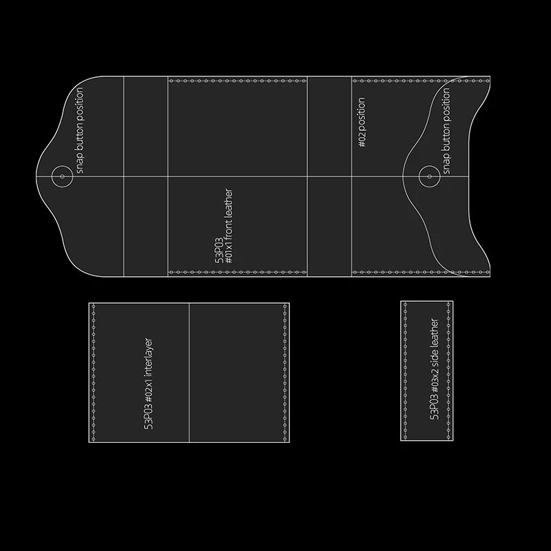 YOMDID 3pcs Wallet Making Mold Acrylic Template Leather Pattern Wallet Stencils DIY Leather Supplies Molds Handmade Accessories