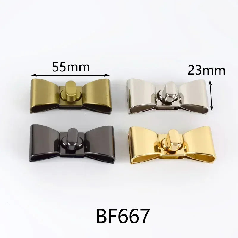 Deepeel 2Pcs Metal Lock Buckles for Women's Bags Turn Twist Locks Shoulder Bag Decor Closure Latch Clasp DIY Hardware Accessory