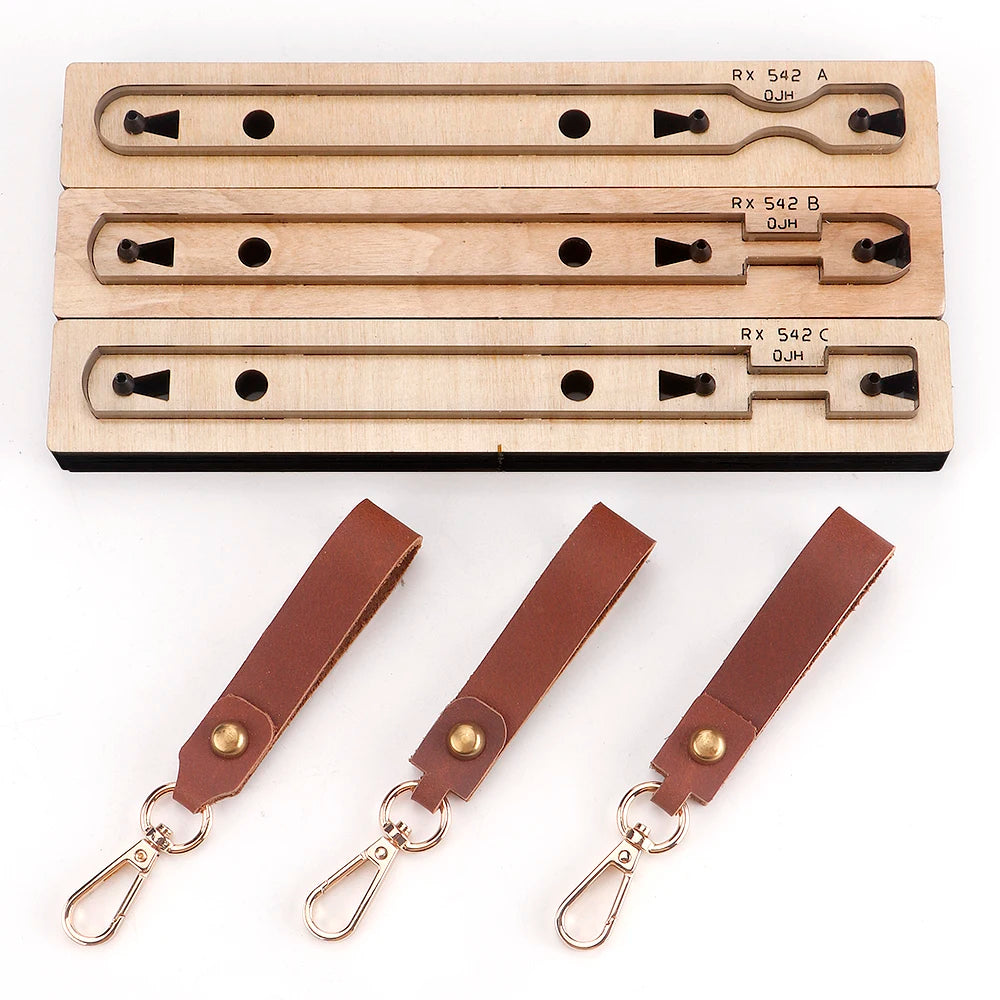 1pc Precision Leather Crafting Knife Mold - Long Handle, Steel Cutting & Stamping Template For Diy Leather Bag Straps