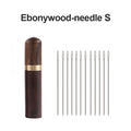 WUTA 1 Pc Durable Needles Storage Case Wooden Box Needles Bottle Sandalwood Needlework Storage Wood Case Toothpick Holder Box