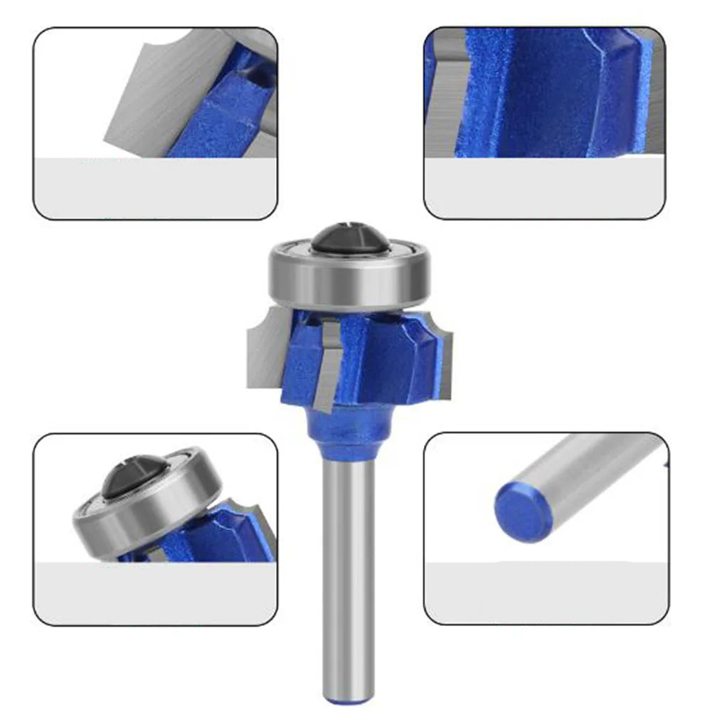 8mm Shank Router Bit Woodworking Blue For Hand Making Drawer Milling Cutter R1 R2 R3 Wood Router Bit Practical