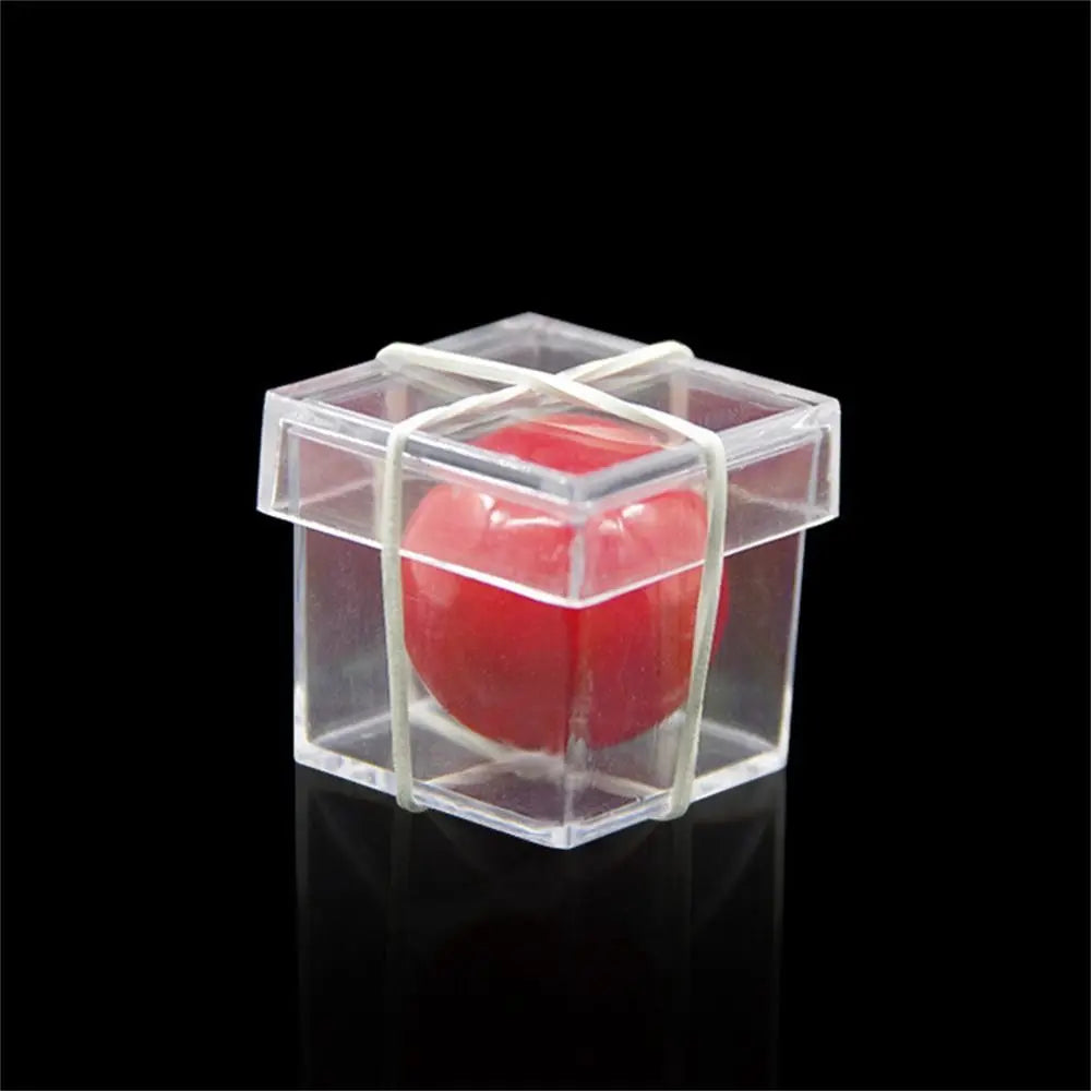Illusion Magic Clear Ball Through Box Magician Game Gimmick Props Ball Penetrate Box Mentalism Plastic Magic Tricks Street Stage