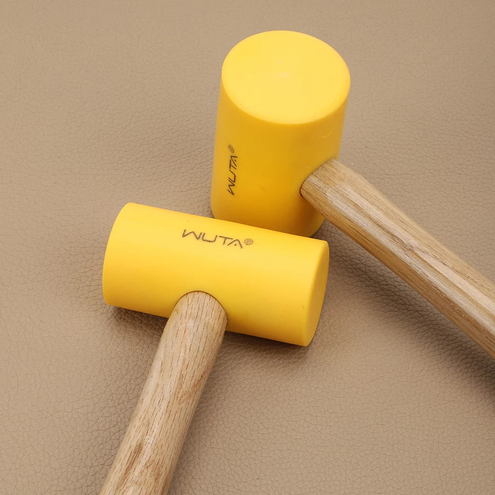 WUTA 1PC Multifunctional Leather Craft Hammer Rubber Mallet Maul Carving Tool For DIY Stamping Punching 46mm 55mm Leather Tools
