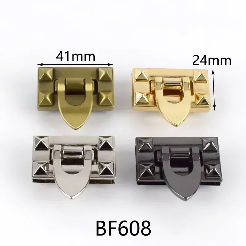 Deepeel 2Pcs Metal Lock Buckles for Women's Bags Turn Twist Locks Shoulder Bag Decor Closure Latch Clasp DIY Hardware Accessory