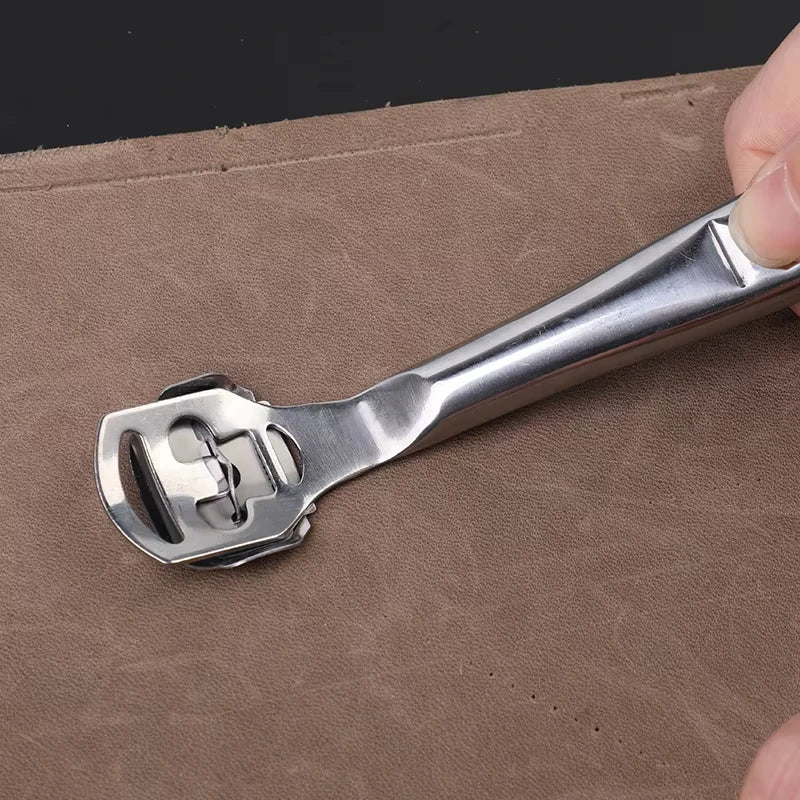 Fenrry Leather Skiving Tool Edge Skiver Leather Beveler DIY Trimming Tools Professional Shovel Leather Knife With 10 Blades