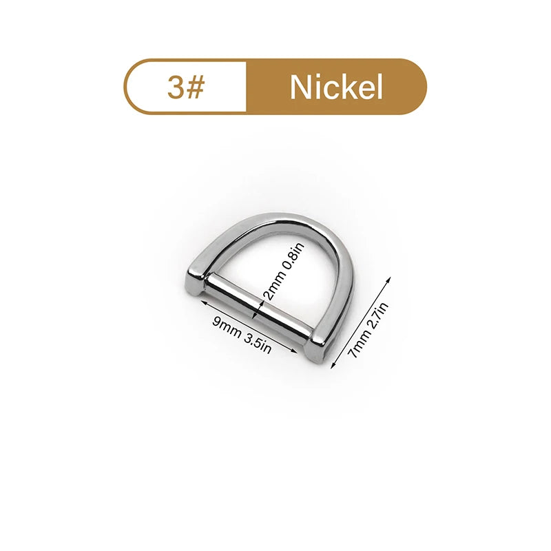 WUTA  Zinc Alloy D Ring Metal Zipper Pulle Buckle For Luggage hardware Accessories DIY Sewing Leather Craft 10pcs