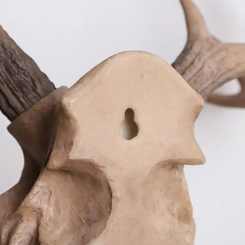 Vintage Deer Head Wall Mount Resin Antler Plaque Farmhouse Lodge Cabin Decor Rustic Home Office Mantel Art Unique Halloween Gift