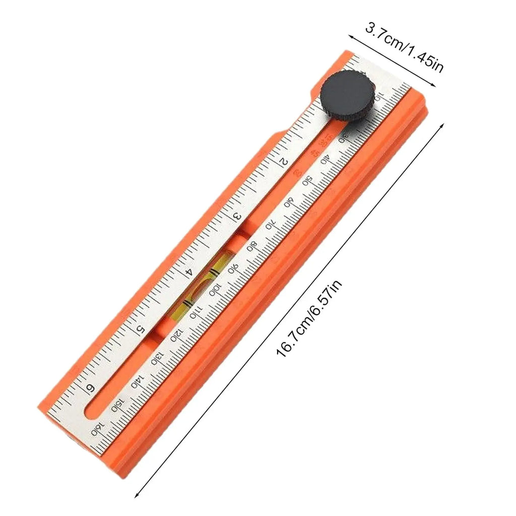 Woodworking Ruler,360° Rotatable Head with Non-Slip Grip - Precision Marking Gauge&Measuring Tool for Carpentry and DIY Projects